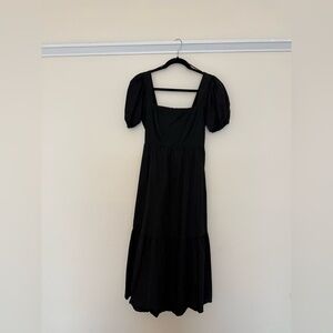 Astr The Label Poplin puff midi dress